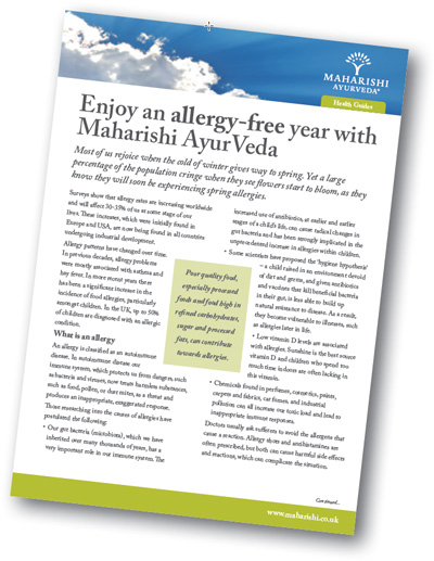 Allergy-free year health guide
