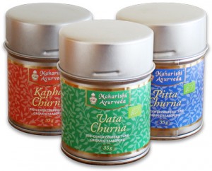Vata, Pitta and Kapha Churnas - 35g tins