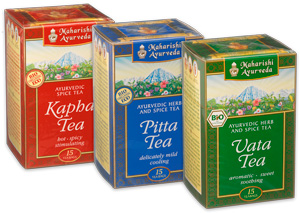 Vata, Pitta and Kapha Teas