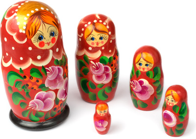 five Russian dolls