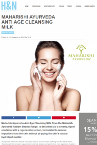 H&N Magazine : Maharishi AyurVeda Anti Age Cleansing Milk