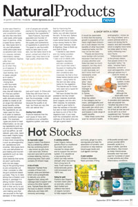 Natural Products - The Popular Face of Ayurveda - September 2018 Edition